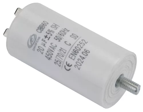 Powermat Kompresszor Kondenzátor – 20µF, 450V, CBB60 – PM-KO-24T típushoz (PM-KO-24T-KN)