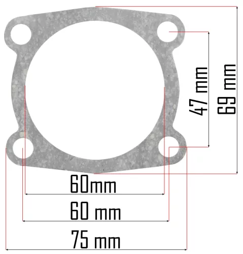 Powermat Kompresszor Tömítés Készlet – 47 x 60 mm furattávolság – PM-KO-24T, PM-KO-50T (PM-KO-24T-ZUS)