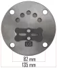 Powermat Kompresszor Szeleplap Készlet – ø 135mm, 82mm furattávolság – 300L típusokhoz (PM-KO-300T-400V-KBL)