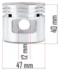 Powermat Kompresszor Dugattyú Készlet – ø 47mm, 3 gyűrűvel – PM-KO-50T, PM-KO-50T-V2 (PM-KO-50T-50TV2-TK)