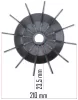 Powermat Kompresszor Ventilátor Lapát – ø 210mm, 23,5mm furat – PM-KO-50T-V2, PM-KO-100T-V2 (PM-KO-50T-V2-100T-V2-WEN)