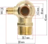 Powermat Visszacsapó Szelep Kompresszorhoz – 1/2" x 3/8" x 1/8", Sárgaréz – PM-KO-50T-V2, PM-KO-100T-V2 (PM-KO-50T-V2-100T-V2-ZZ)
