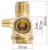 Powermat Visszacsapó Szelep Kompresszorhoz – 1/2" x 3/8" x 1/8", Sárgaréz – PM-KO-50T-V2, PM-KO-100T-V2 (PM-KO-50T-V2-100T-V2-ZZ)