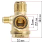   Powermat Visszacsapó Szelep Kompresszorhoz – 1/2" x 3/8" x 1/8", Sárgaréz – PM-KO-50T-V2, PM-KO-100T-V2 (PM-KO-50T-V2-100T-V2-ZZ)