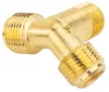 Powermat Kompresszor T-elosztó – 3/8" és 1/2" menet, Sárgaréz – PM-KO-50TV2 (PM-KO-50T-V2-TR)