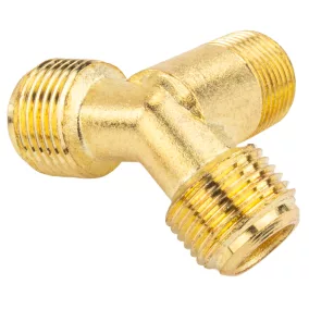   Powermat Kompresszor T-elosztó – 3/8" és 1/2" menet, Sárgaréz – PM-KO-50TV2 (PM-KO-50T-V2-TR)