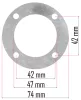 Powermat Kompresszor Tömítés Készlet – 3 részes, 42x42mm / 63mm – PM-KO-50T-V2 szériához (PM-KO-50T-V2-ZUS)
