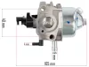 Powermat Karburátor – 40mm furattávolság, 105mm hossz – Benzinmotoros fűnyírókhoz (PM-KSS-5S-GA)