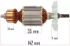 Powermat Keverőgép Forgórész – 142mm hossz, 61mm ventilátor – PM-MI-2400T szériához (PM-MI-2400T-WI)