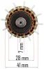Powermat Keverőgép Forgórész – 142mm hossz, 61mm ventilátor – PM-MI-2400T szériához (PM-MI-2400T-WI)
