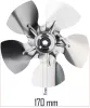 Powermat Ventilátor Lapát – 170 mm, Alumínium – PM-NAG-20SN hősugárzóhoz (PM-NAG-20SN-WEN)