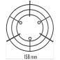   Powermat Gázhősugárzó Védőrács – 158 mm – PM-NAG-25GN, PM-NAG-65GN (PM-NAG-25GN-KRT)