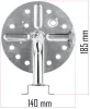 Powermat Gázhősugárzó Égőfej – 140x185 mm, Rozsdamentes acél – PM-NAG-25GN-PLG (PM-NAG-25GN-PLG)