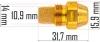 Powermat Üzemanyag Fúvóka – 1.00 / 60°, Sárgaréz – PM-NAG-65SN hőlégfúvóhoz (PM-NAG-65SN-DNP)