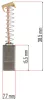 Powermat Szénkefe Készlet – 7,7 x 5,4 x 15,5 mm – PM-NE-1800M sövényvágóhoz (PM-NE-1800M-SZ)