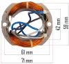 Powermat Állórész – 89mm hossz, ø 42mm furat – PM-MI-1400M falhoronymaróhoz (PM-PDG-1400M-SN)