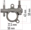 Powermat Olajszivattyú – 59x56mm, PF-38 típus – PM-PSP-2HP-PO láncfűrészhez (PM-PSP-2HP-PO)