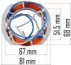 Powermat Állórész Sarokcsiszolóhoz – 87mm, 230V – PM-SZK-3000T és univerzális (PM-SZK-3000T-SN)
