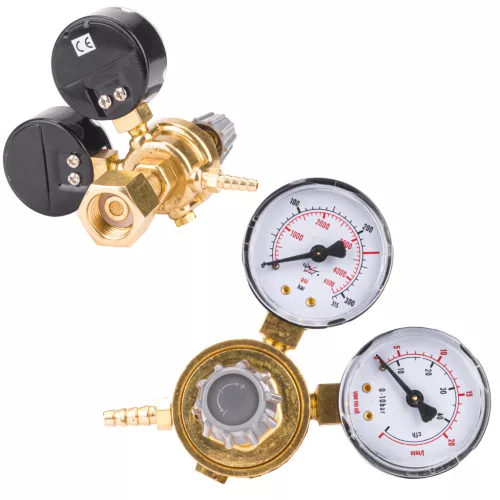 Powermat CO2 és Argon Nyomáscsökkentő - 230 bar, 0-20 l/min - Hegesztőgépekhez (PM0195)