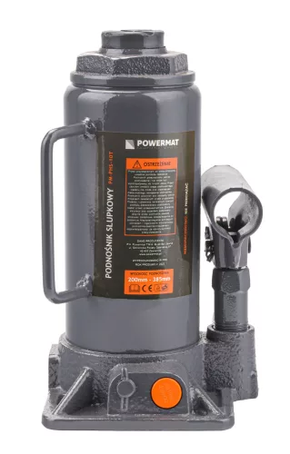 Powermat Hidraulikus Palackemelő - 10t, 200-385mm - Olajemelő (PM-PHS-10T)