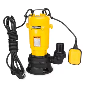  Powermat Búvárszivattyú Darálóval és Úszókapcsolóval – 750W, 25000 l/h, Öntöttvas – Szennyvízhez és tiszta vízhez (PM-PDS-3000P)
