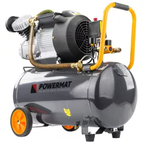   Powermat Olajkompresszor – 50L, 8 bar, 392 l/perc – V2 kéthengeres (PM0686)