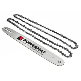   Powermat Láncfűrész Vezetőlemez és 2 db Lánc Szett – 16" / 40 cm, 0.325", 1.5 mm – Husqvarna, Makita, NAC (PM0729)