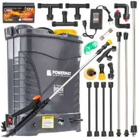   Powermat Akkumulátoros Permetező – 16L, 12V 12Ah Li-ion – 9 fúvókás készlet (PM-OA-16T)