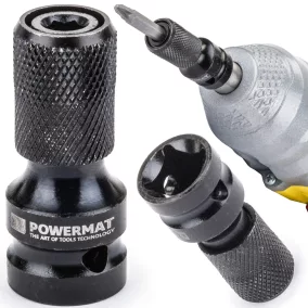   Powermat Ütvefúró Adapter – 1/2" négyszög -> 1/4" HEX, 50mm – Ütvecsavarozókhoz (PM0750)