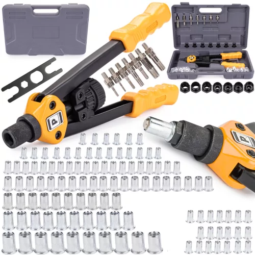 Powermat Kézi Szegecsanya Húzó Készlet – M3-M12, 110 részes – Szerviz minőség (PM0768)