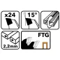   Powermat Widiás fűrészlap fához – 185x20mm, 24 fog, FTG – Körfűrészhez (PM0882)