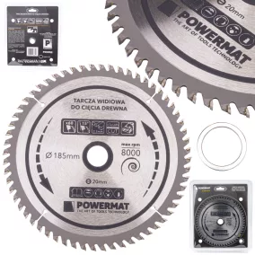   Powermat Widia Körfűrészlap Fához – 185x20mm, 60 fog – ATB geometria (PM0884)