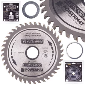   Powermat Vídiás Körfűrészlap Fához – 125x22,2mm, 40 fog – Univerzális (PM0895)