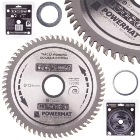   Powermat Fűrészlap Fához – 125x22,2 mm, 60 fog – ATB, TCT (PM0896)
