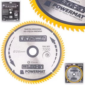   Powermat Widia Körfűrészlap – 255x30mm, 80 fog – Fa és műanyag vágásához (PM0900)