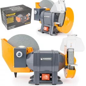   Powermat Kettős Köszörű – Száraz és nedves csiszoláshoz, 1850W – 150mm / 200mm korongok (PM-SS-1850M-SM)