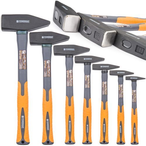 Powermat Lakatos Kalapács Készlet – 7 részes, Üvegszálas nyél – 100g-2000g (PM-MSL-Z7T)