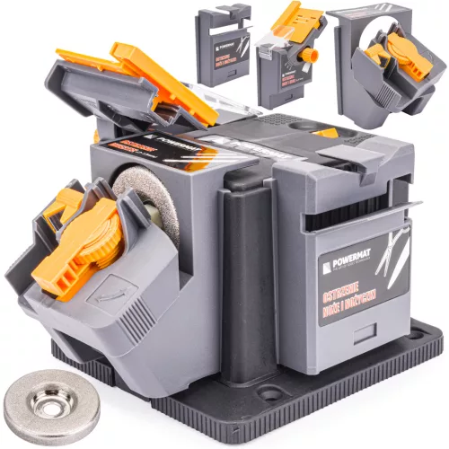 Powermat Többfunkciós Élezőgép – 3 az 1-ben, 170W, Gyémánttárcsás – Fúrószárakhoz, Késekhez, Vésőkhöz (PM-OWF-170M)