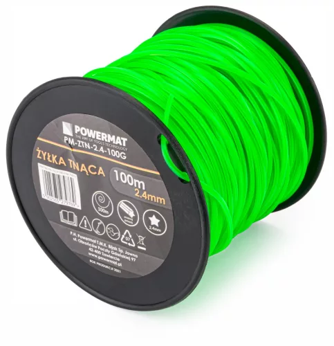 Powermat Fűkasza Damil – 2,4 mm x 100 m, Csillag profil – Univerzális (PM-ZTN-2.4-100G)