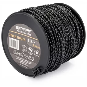   Powermat Fűkasza Damil – 2,4 mm, 115 m – Csavart négyszög profil (PM-ZTN-2.4-115T)