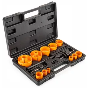  Powermat Bi-metal Körkivágó Készlet – 17 részes, 19-76 mm – Fémhez és fához (PM-ZODM-17ET)