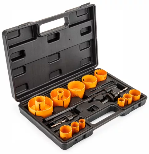 Powermat Bi-metal Körkivágó Készlet – 17 részes, 19-76 mm – Fémhez és fához (PM-ZODM-17ET)