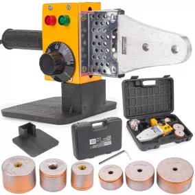   Powermat Műanyag Csőhegesztő Gép – 1500W, 20-63mm – 6 db Teflonos Matrica (PM-ZGP-1500T2)