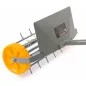   Powermat Kézi Gyepszellőztető és Aerátor – 34 cm munkaszélesség, 27 tüskés – Kerekes kivitel (PM-AR-34T)