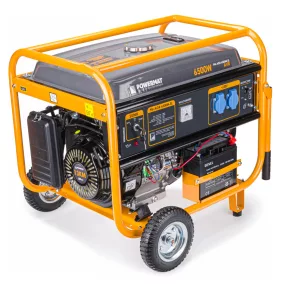   Powermat Áramfejlesztő Aggregátor – 6,5 kW, AVR, Elektromos indítás – Benzinüzemű (PM-AGR-6500M-EL)