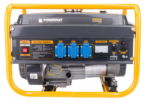 Powermat Áramfejlesztő Aggregátor - 3000W, AVR, 7LE - Benzinüzemű (PM-AGR-3000M2S)
