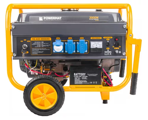 Powermat Áramfejlesztő Aggregátor - 3000W, AVR, Elektromos indítás - Benzinüzemű (PM-AGR-3000M2KE)