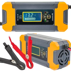   Powermat Mikroprocesszoros Akkumulátor Töltő – 12V/24V, 8A, IP65 – Intelligens 10-lépcsős töltés (PM-PM-8T)