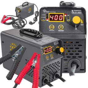   Powermat Inverteres Akkumulátor Töltő és Indítássegítő – 12/24V, 400A Bikázó – Személy- és tehergépjárművekhez (PM-PI-400T)