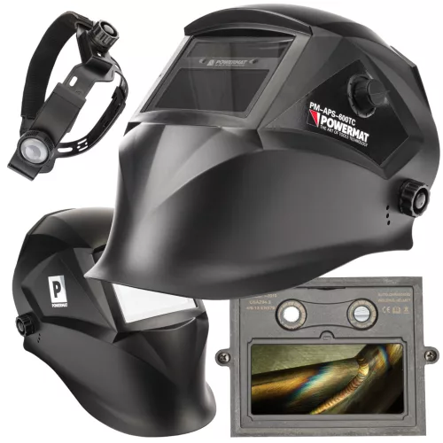Powermat Automata Hegesztőpajzs – True Color, LCD, 9-13 DIN – MMA/MIG/MAG/TIG (PM-APS-600TC)